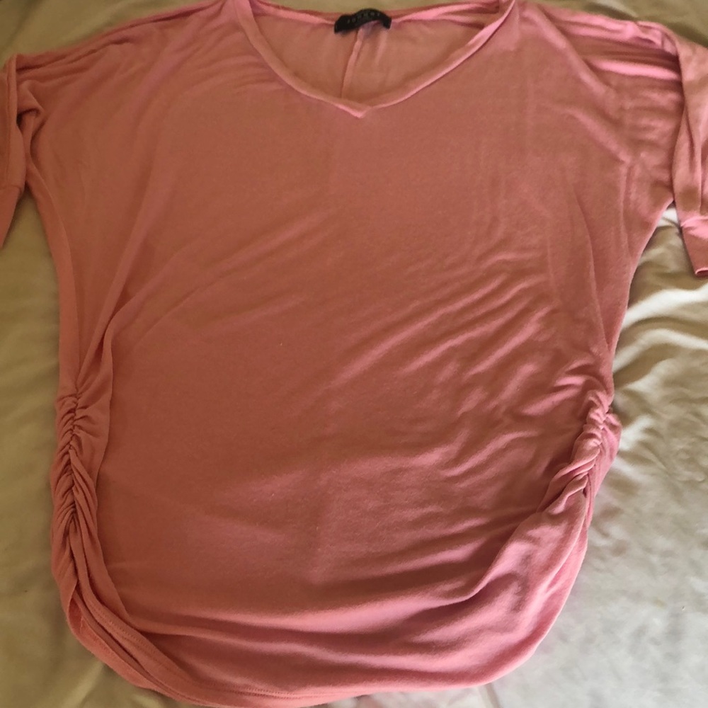 Made by Johny Pink Women's V-Neck Top - Large